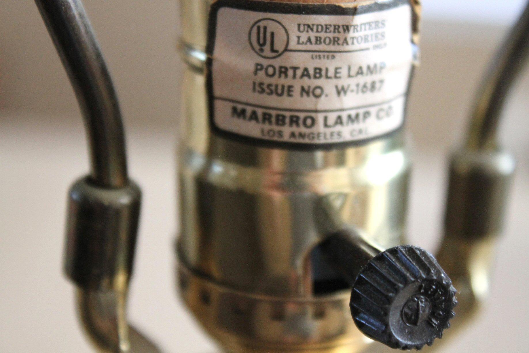 Marbro *Original* Italienische Porzellan-Tischlampe! Nur 1. Kobaltblau 1960er Jahre Empire im Angebot 5