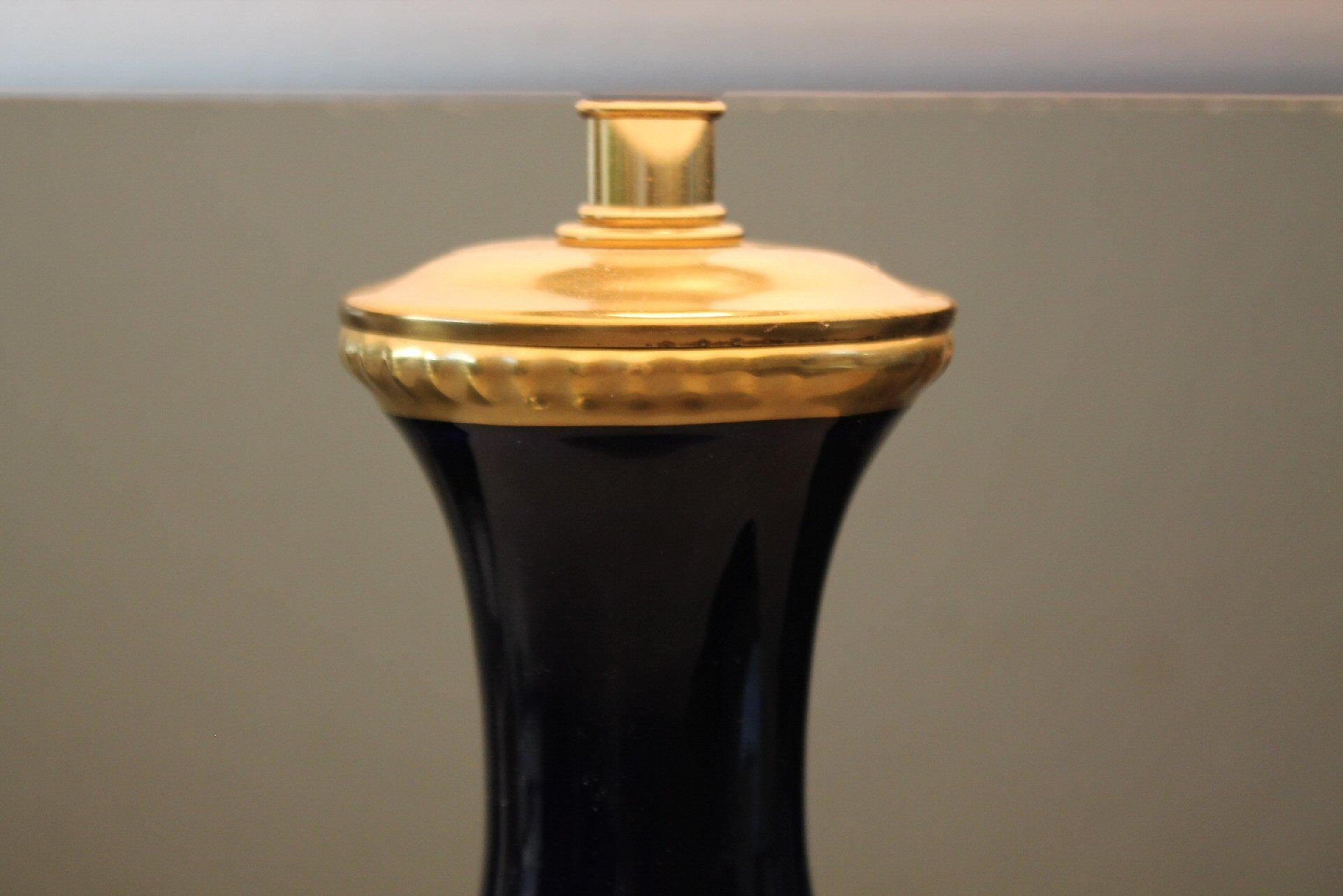 Marbro *Original* Italienische Porzellan-Tischlampe! Nur 1. Kobaltblau 1960er Jahre Empire (20. Jahrhundert) im Angebot