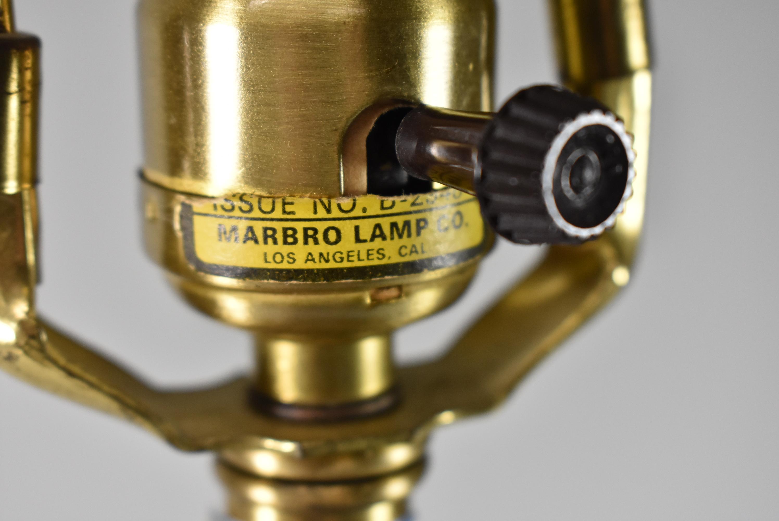 Fin du 20e siècle Lampe à poser Marbro Paons chinois en vente