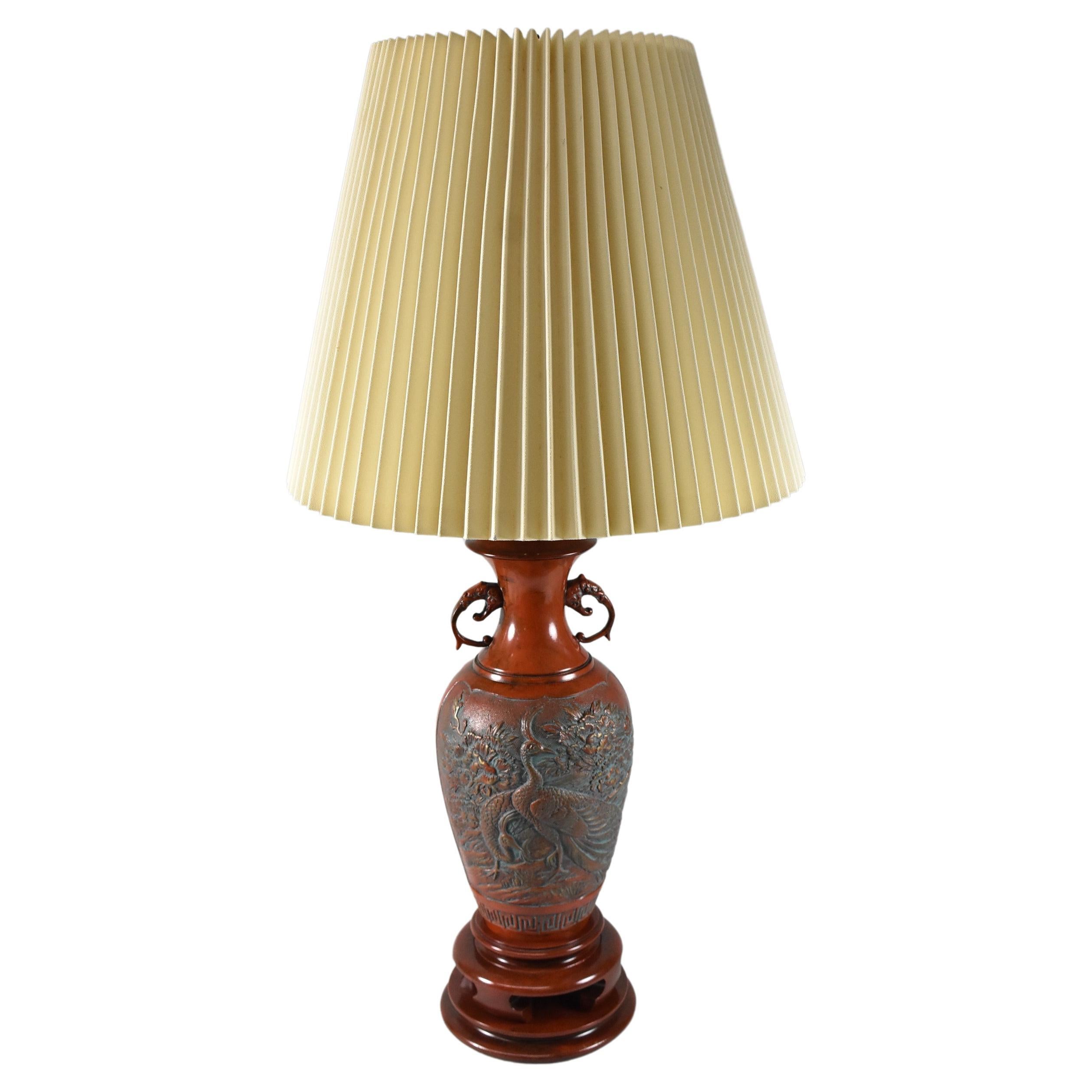 Marbro Table Lamp Chinese Peacocks For Sale