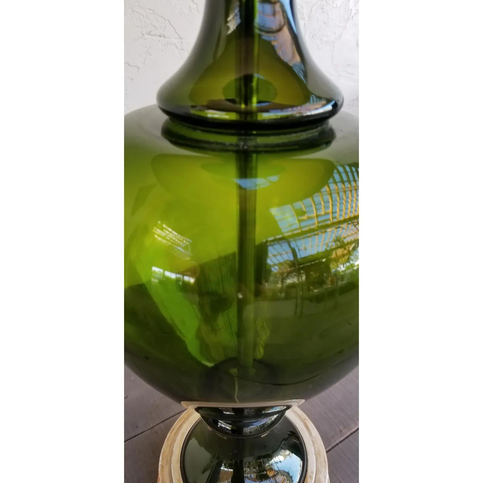Marbro-Tischlampe aus gedrechseltem Glas im Zustand „Gut“ im Angebot in Fulton, CA