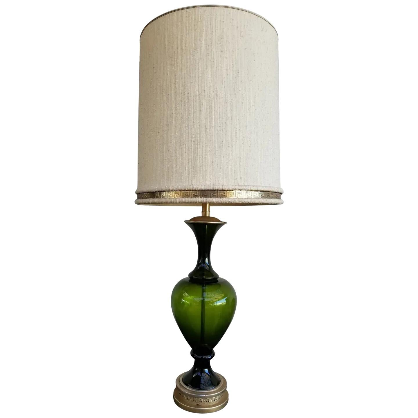 Marbro Turned Glass Table Lamp For Sale