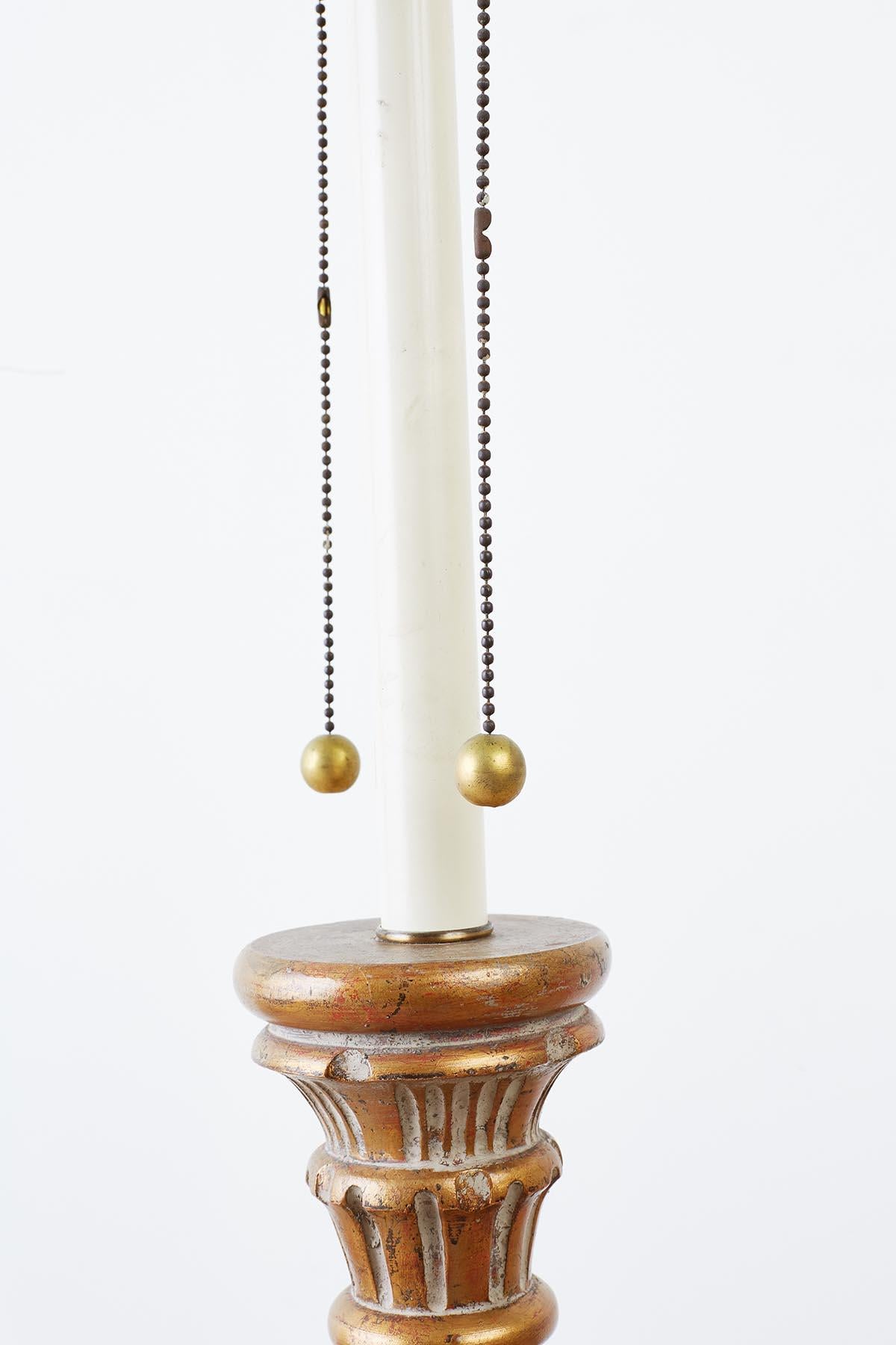 Marbro Venetian Style Giltwood Column Table Lamp 9
