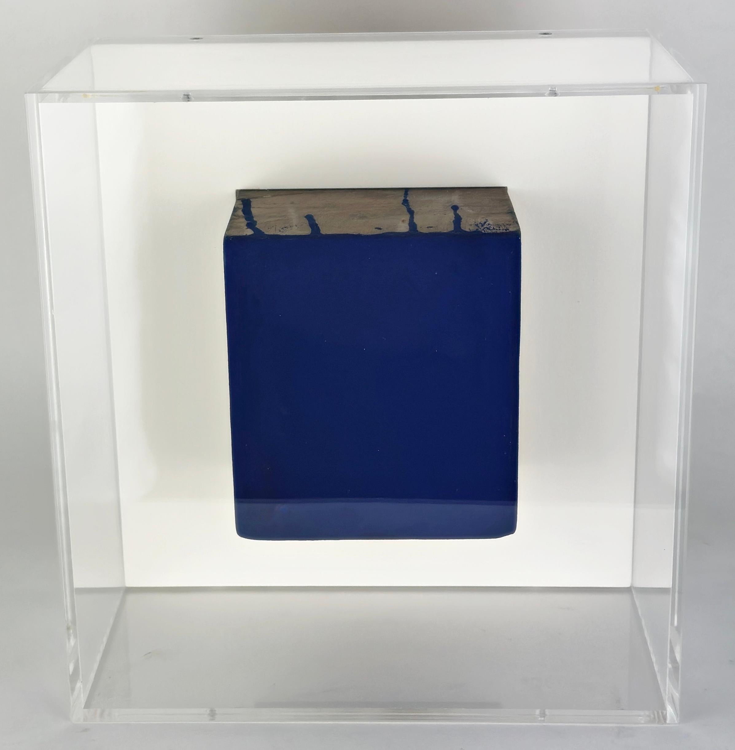 Peinture Bleue 2002 Begian Artist Marc Angeli Monochrom Contemporary For Sale 1