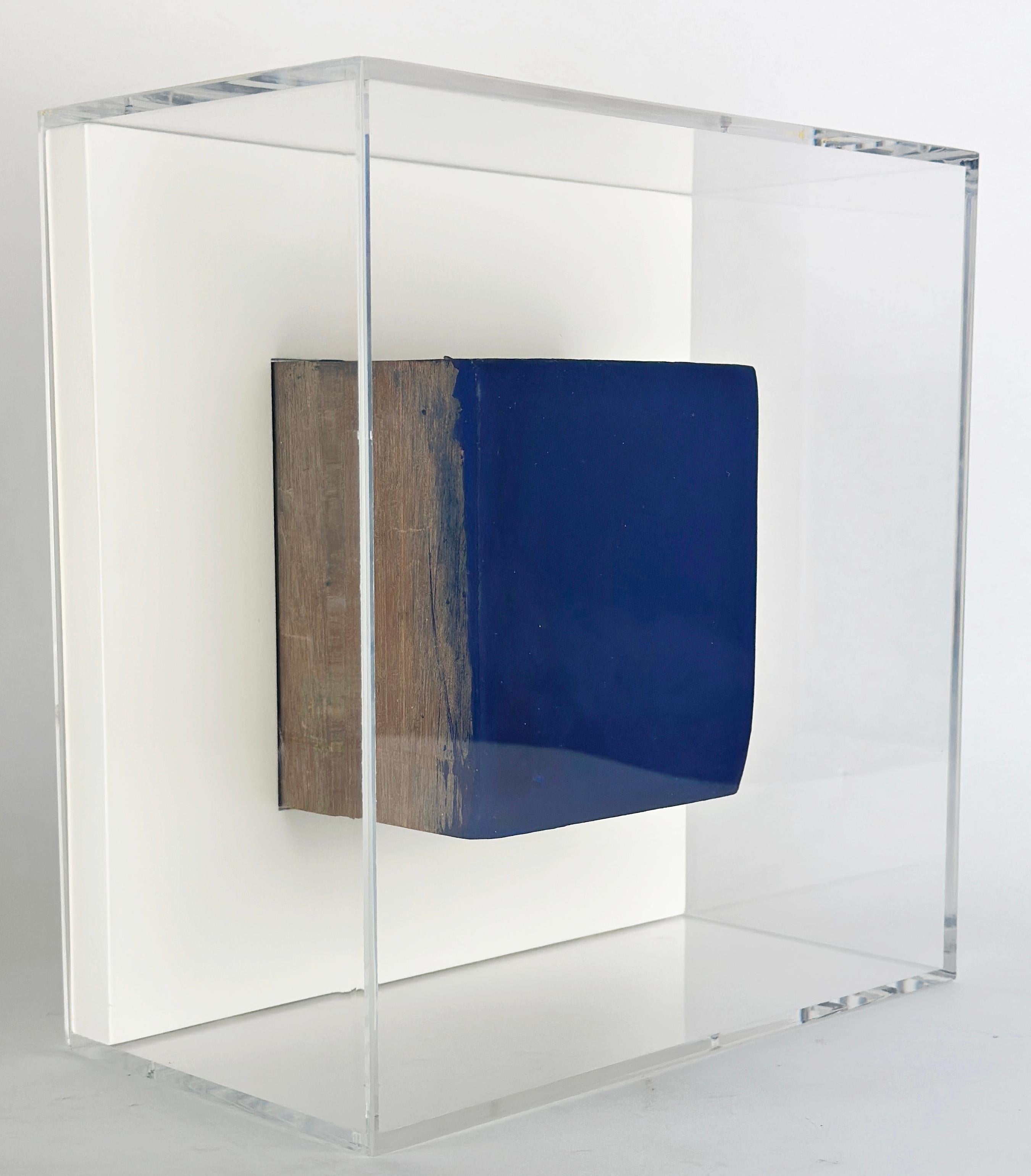 Peinture Bleue 2002 Begian Artist Marc Angeli Monochrom Contemporary For Sale 4