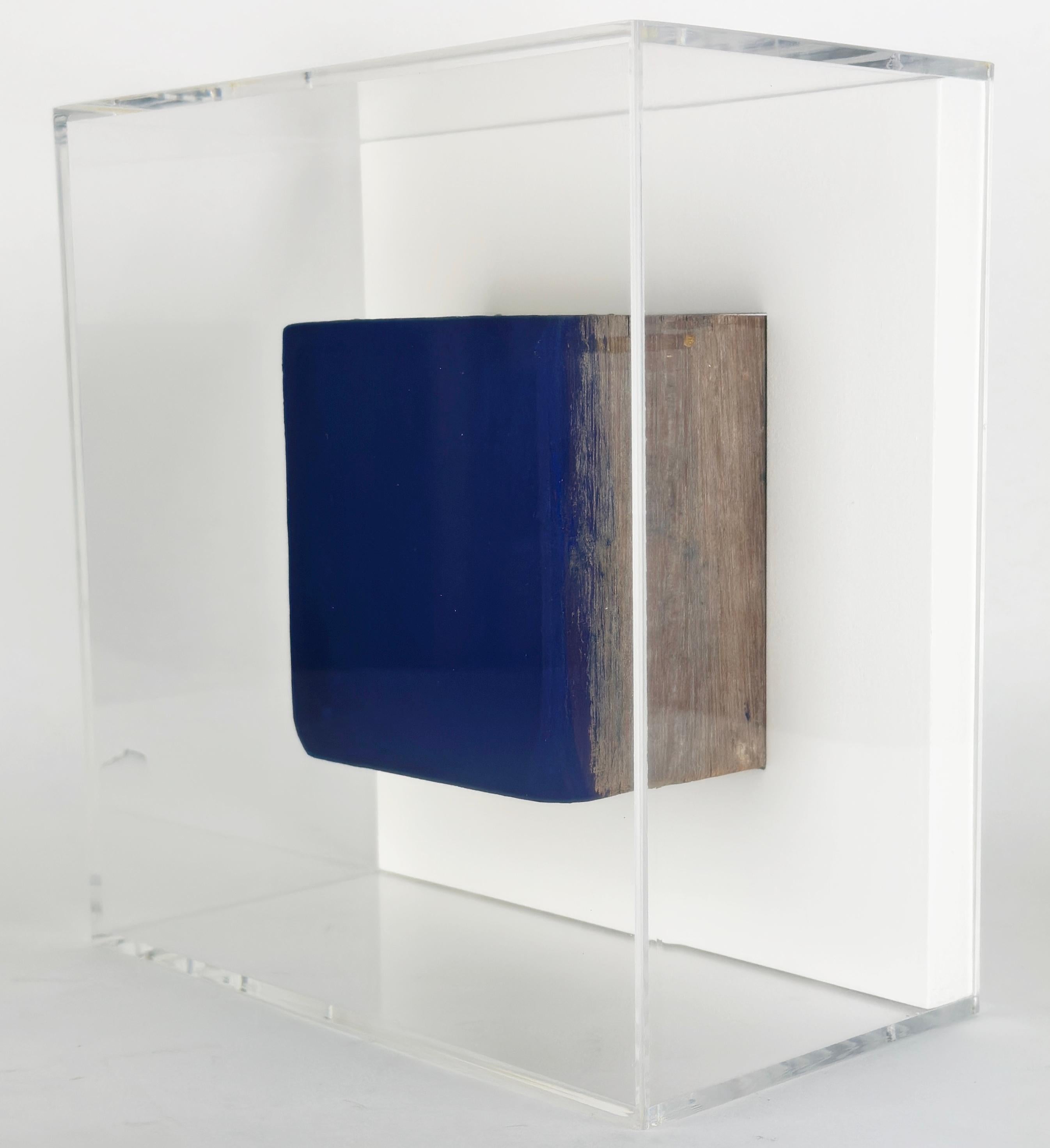 Peinture Bleue 2002 Begian Artist Marc Angeli Monochrom Contemporary For Sale 5