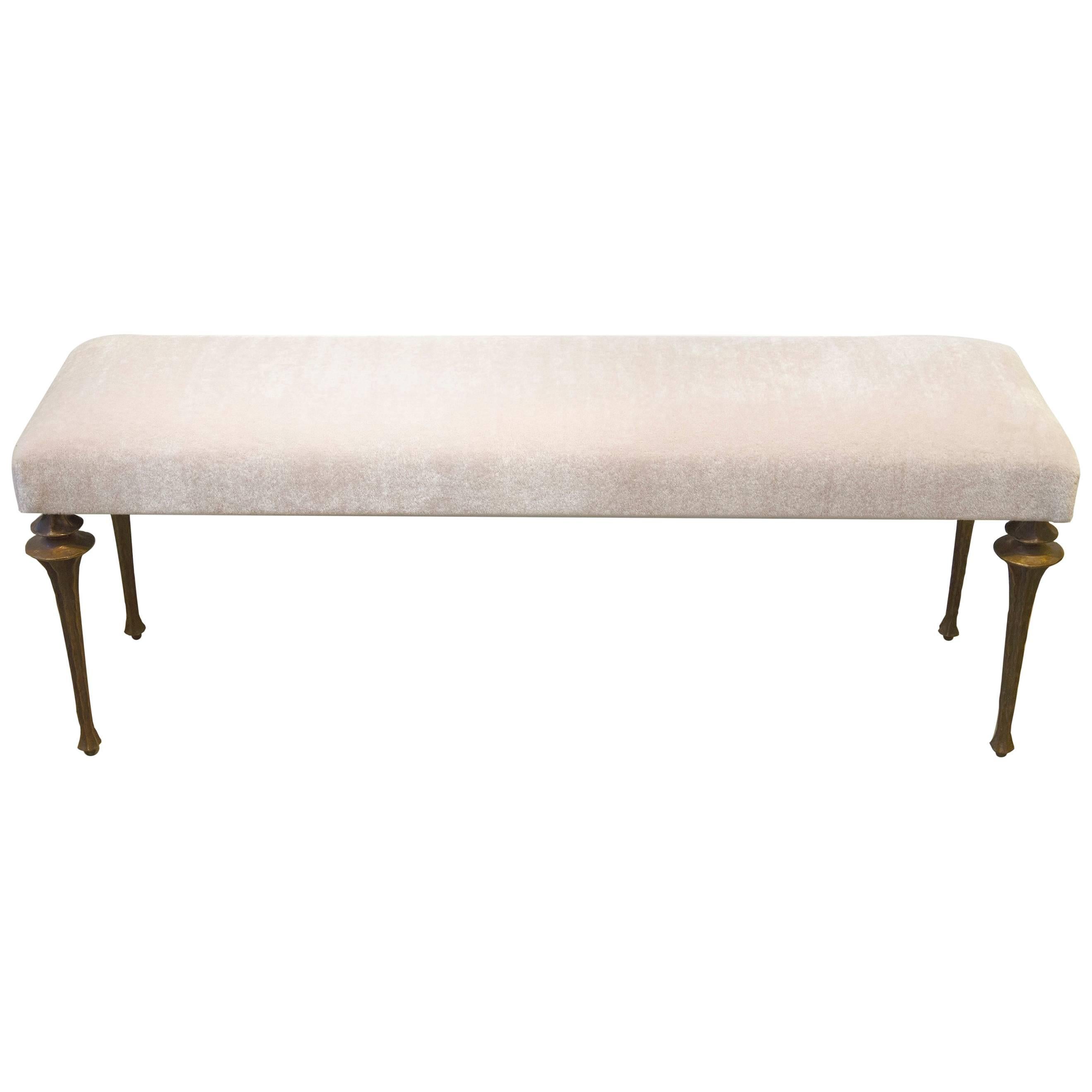 Marc Bankowsky Bench with Bronze Feet, France, Contemporary Work For Sale