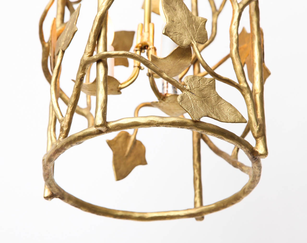 Polished Marc Bankowsky, Feuilles De Lierre, Bronze Lantern, France, 2013