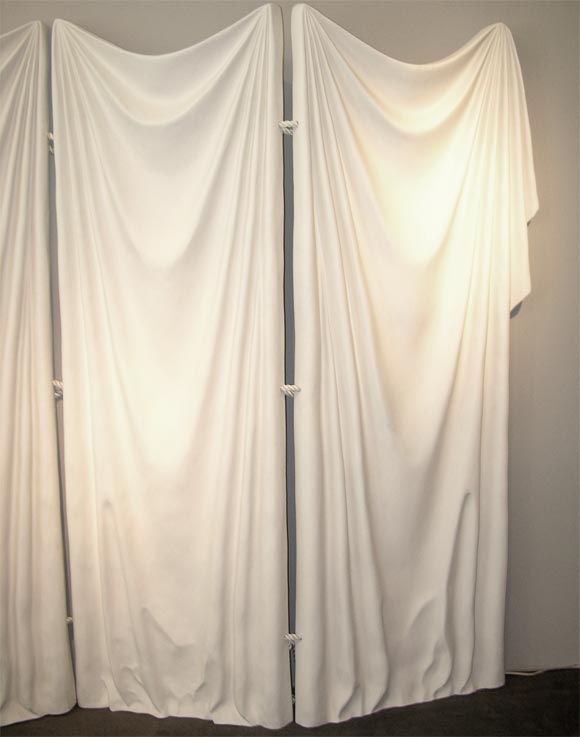 Marc Bankowsky, Four-Panel Plaster Screen, France, 2008 In Fair Condition For Sale In New York, NY