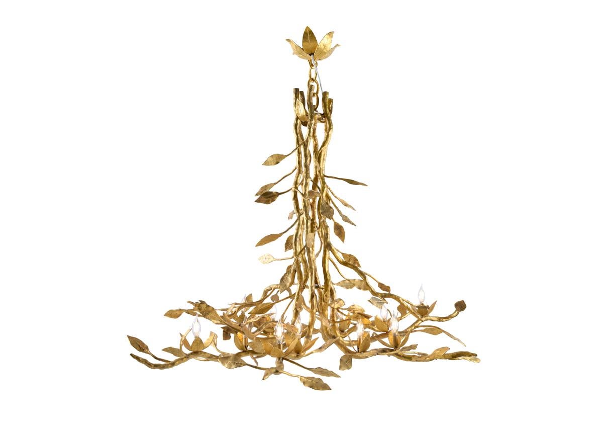 Marc Bankowsky, Grand Chandelier in Gilded Bronze, France, 2019 In Excellent Condition For Sale In New York, NY