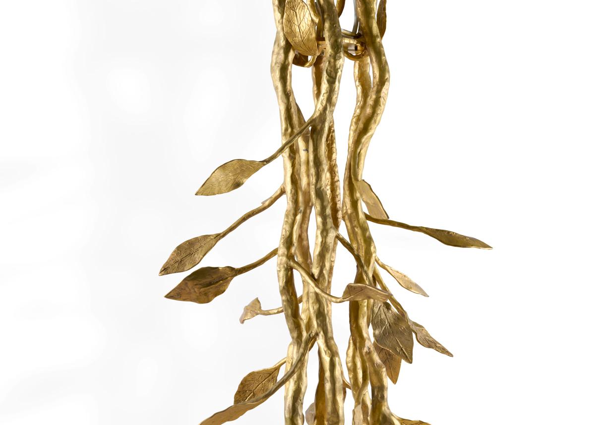 Contemporary Marc Bankowsky, Grand Chandelier in Gilded Bronze, France, 2019 For Sale
