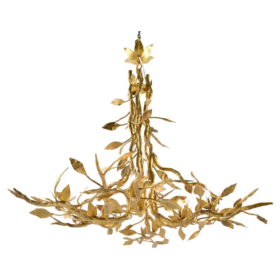 Marc Bankowsky, Grand Chandelier in Gilded Bronze, France, 2019 For Sale