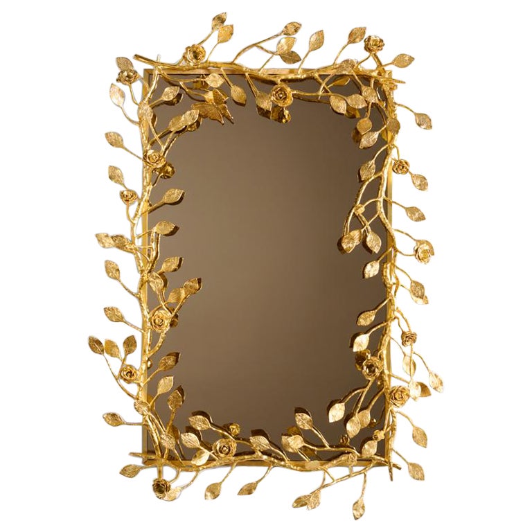 Marc Bankowsky, Le Printemps, Bronzespiegel mit Blumenmotiv, Frankreich, 2023 im Angebot