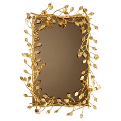 Marc Bankowsky, Le Printemps, Espejo de bronce, motivo floral, Francia, 2023