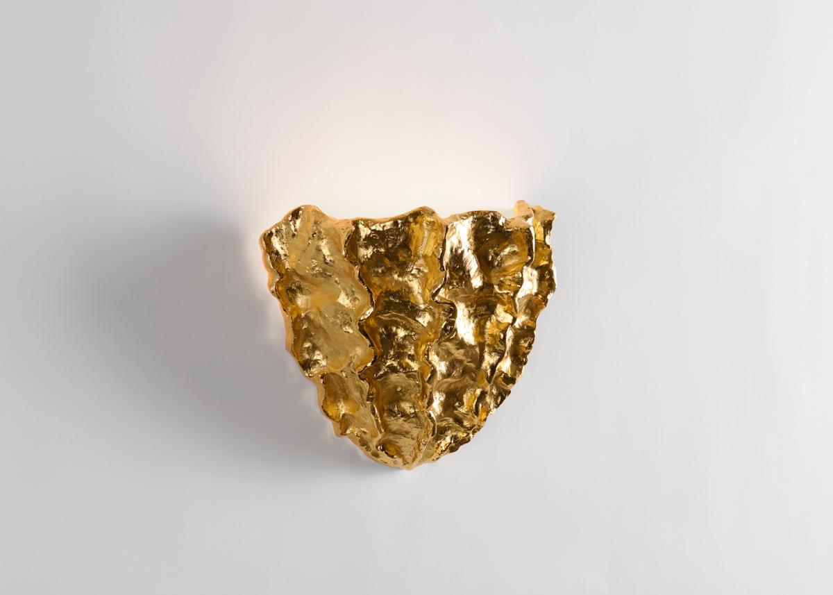 Marc Bankowsky, Méduse, Paar Wandleuchter aus vergoldeter Bronze, Frankreich, 2019 (Französisch) im Angebot