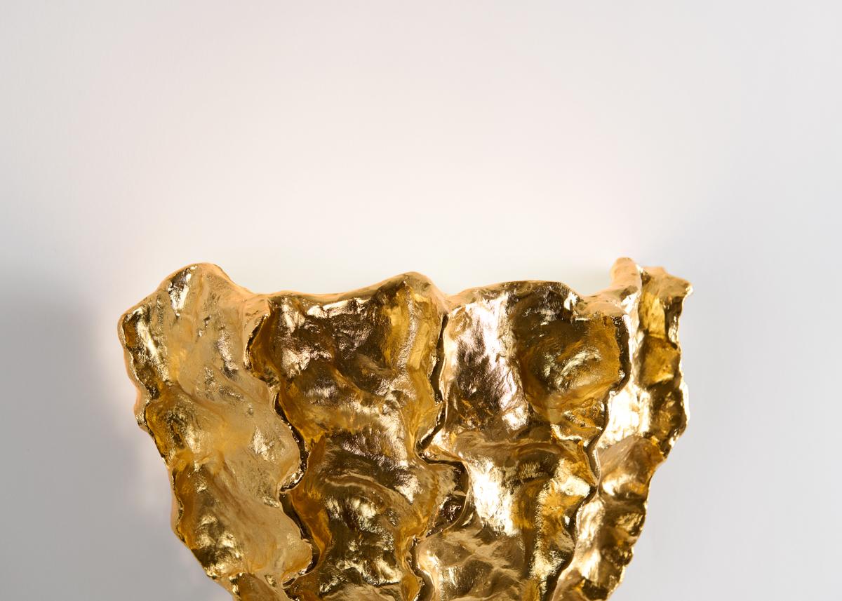 Marc Bankowsky, Méduse, Paar Wandleuchter aus vergoldeter Bronze, Frankreich, 2019 (Vergoldet) im Angebot