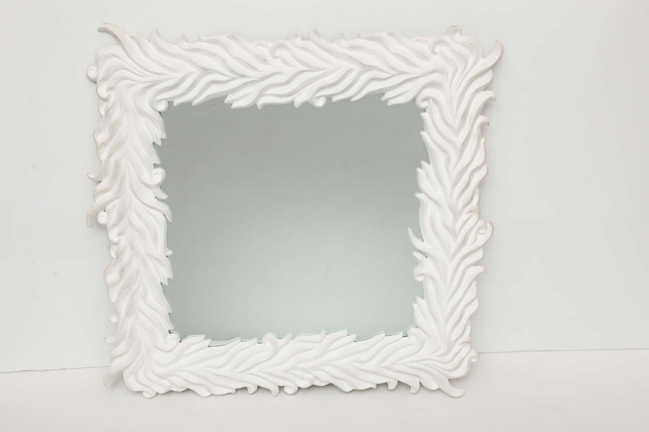 Miroir contemporain en plâtre de polyester conçu par Marc Bankowsky.