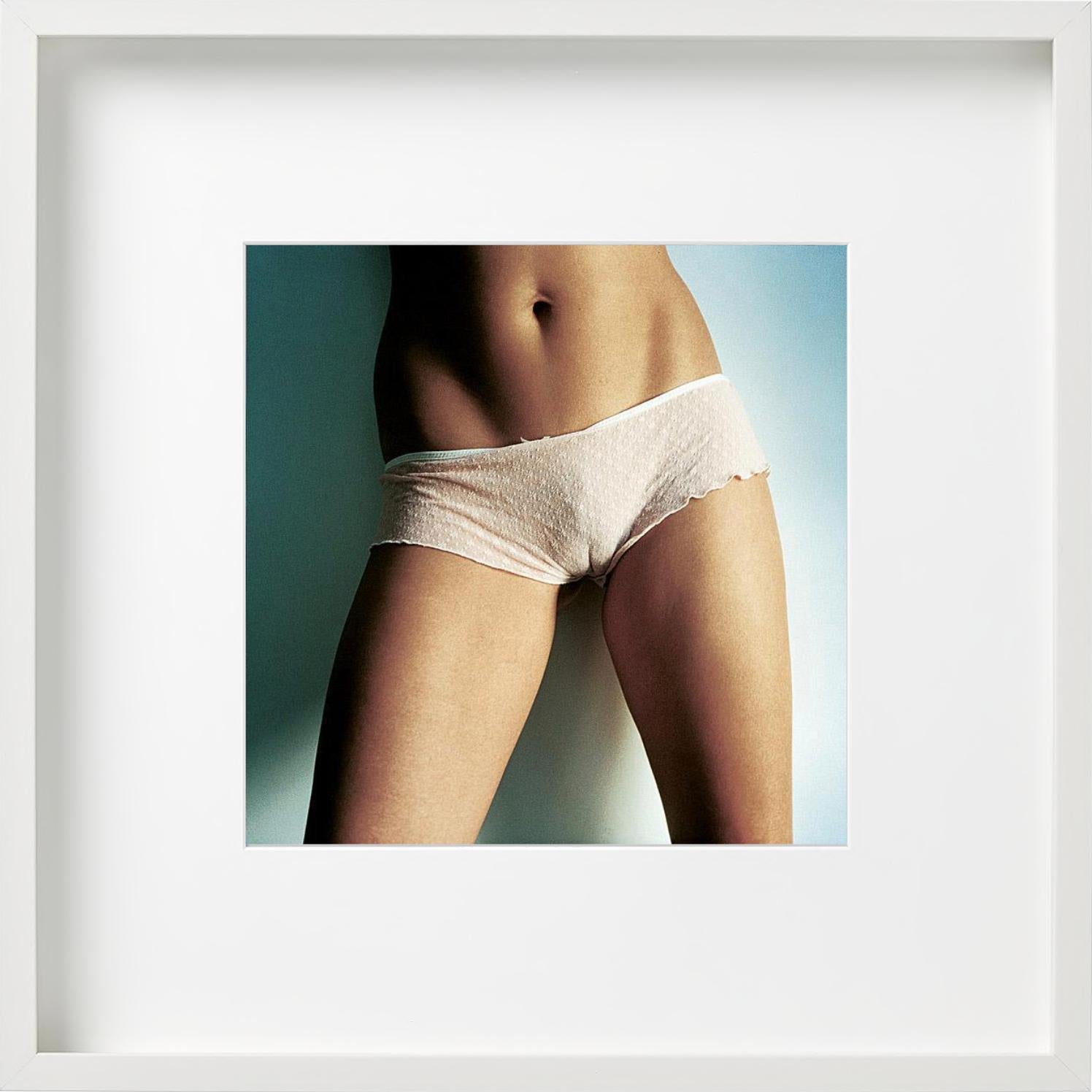 'Pink Knickers' - seminude with seethrough underwearm fine art photography, 2003 - Beige Color Photograph by Marc Baptiste