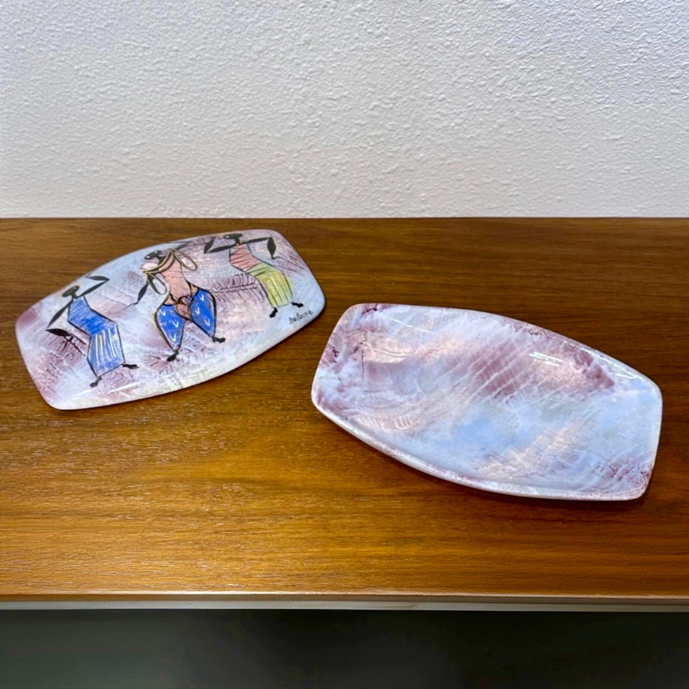 American Marc Bellaire Balinese Ceramic Covered Dish California ca 1950s For Sale