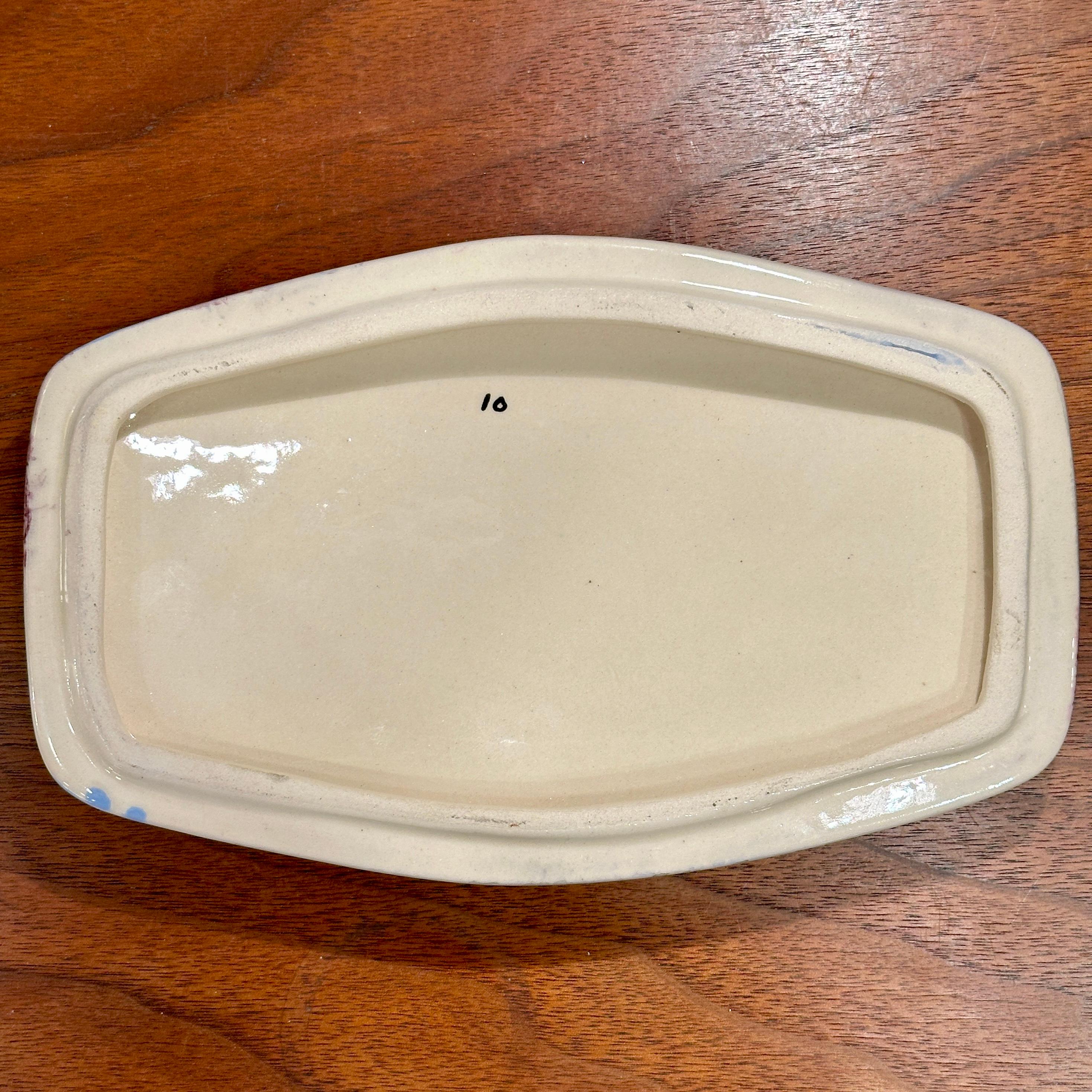 Marc Bellaire Balinese Ceramic Covered Dish California ca 1950s In Good Condition For Sale In Cathedral City, CA