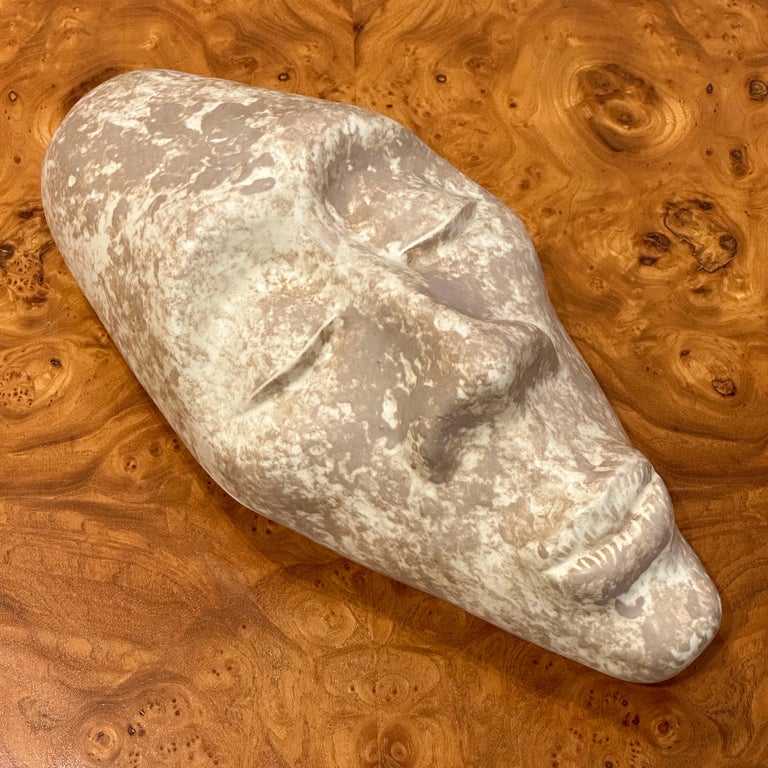 Marc Bellaire California Ceramic Native Head Wall Sculpture, Ca 1950s