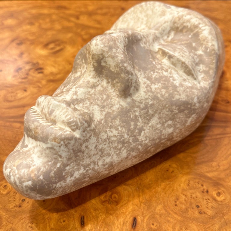 Marc Bellaire California Ceramic Native Head Wall Sculpture, Ca 1950s