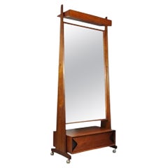 Marc Berge Grosfeld House Mid Century Danish Modern Walnut Full Length Mirror