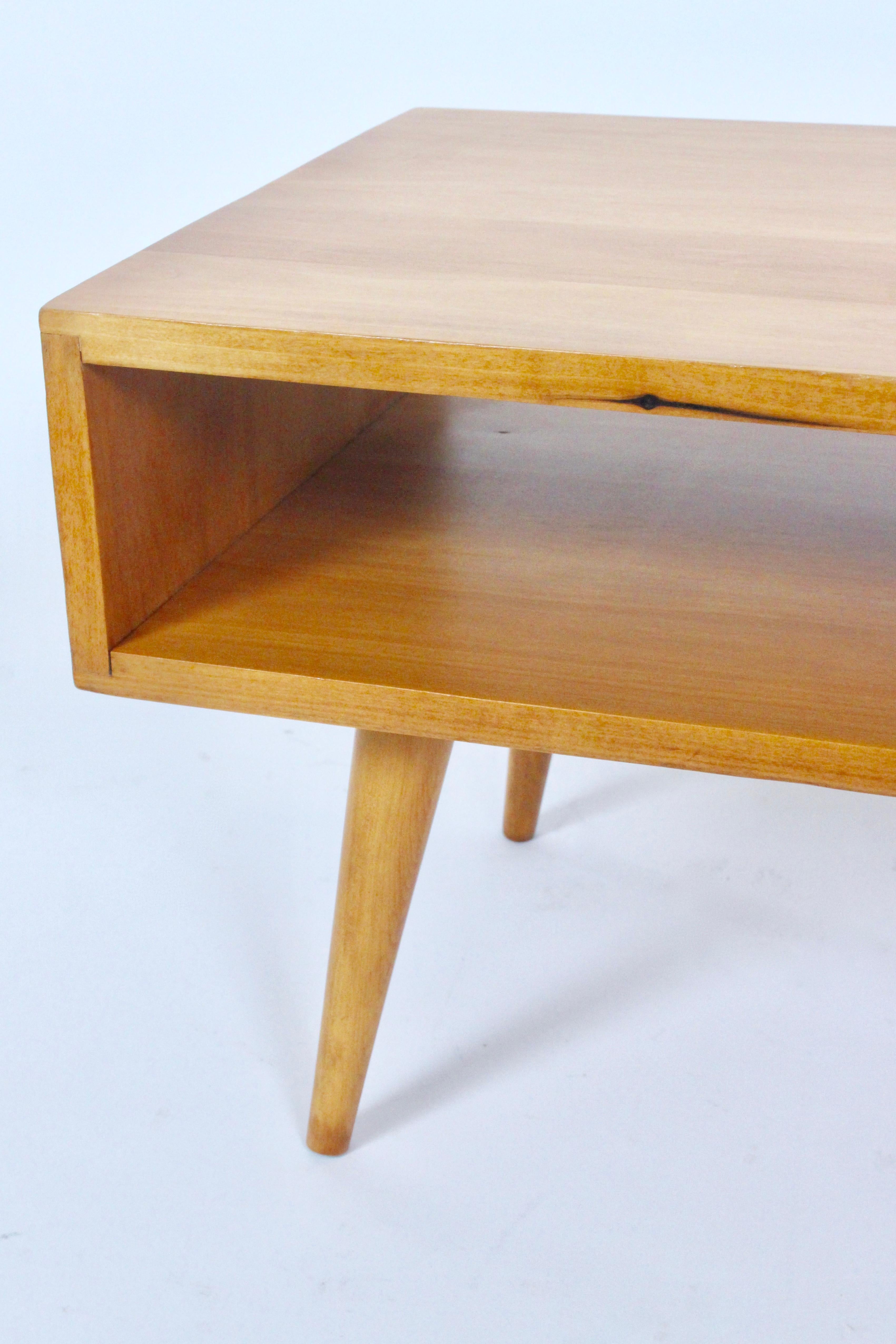 Marc Berge Maple Magazine Coffee Table, Bench, 1950's 4