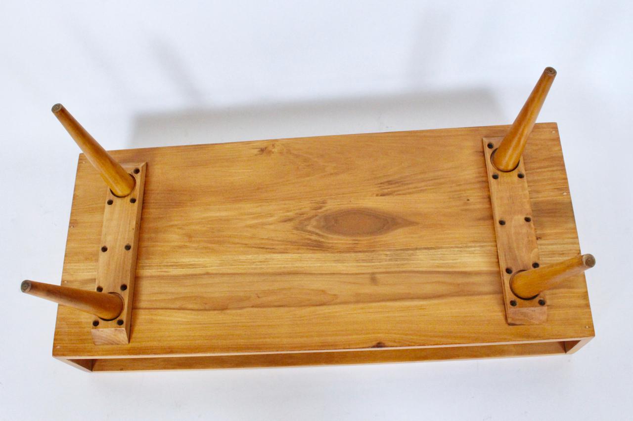 Marc Berge Maple Magazine Coffee Table, Bench, 1950's 9