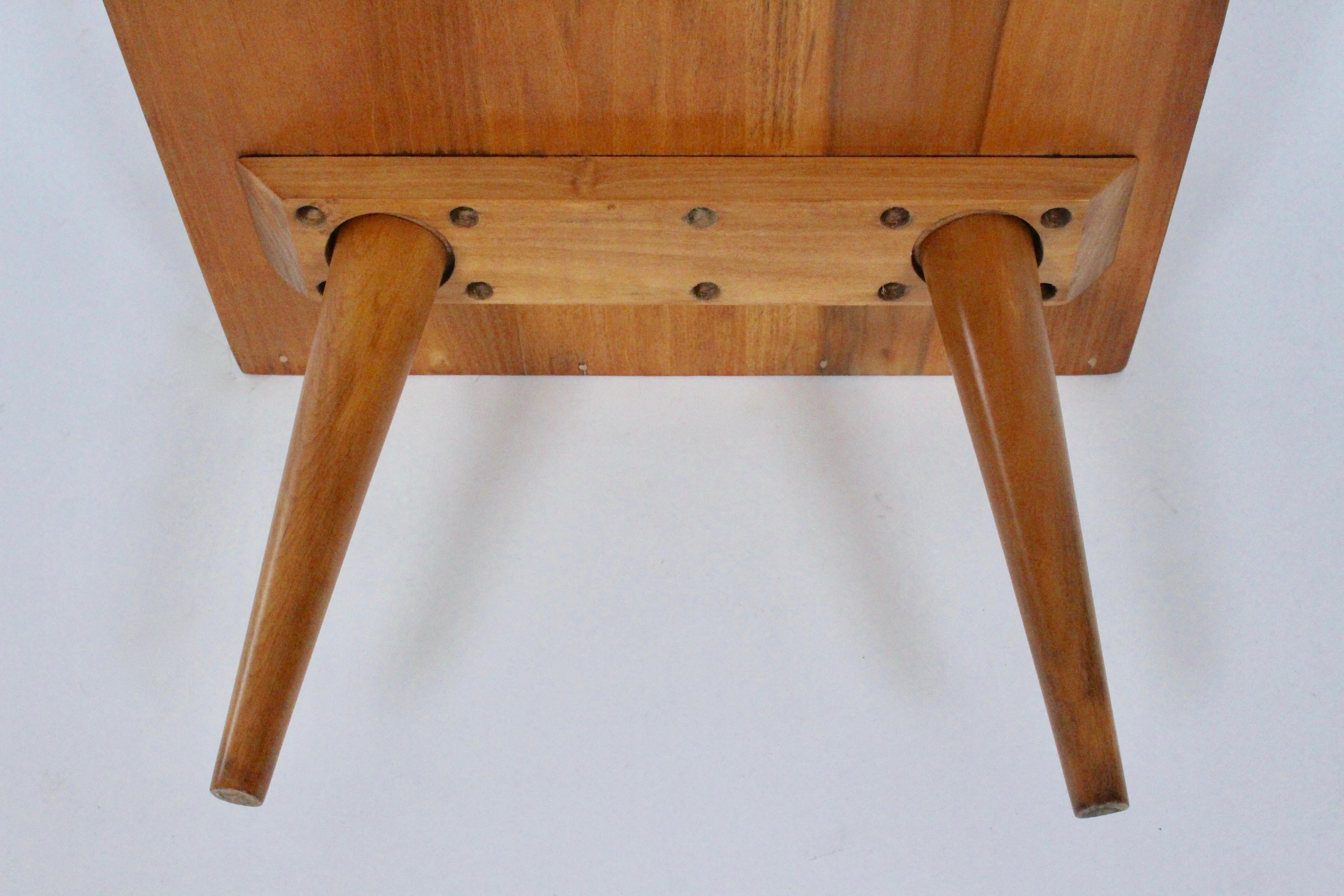 Marc Berge Maple Magazine Coffee Table, Bench, 1950's 11