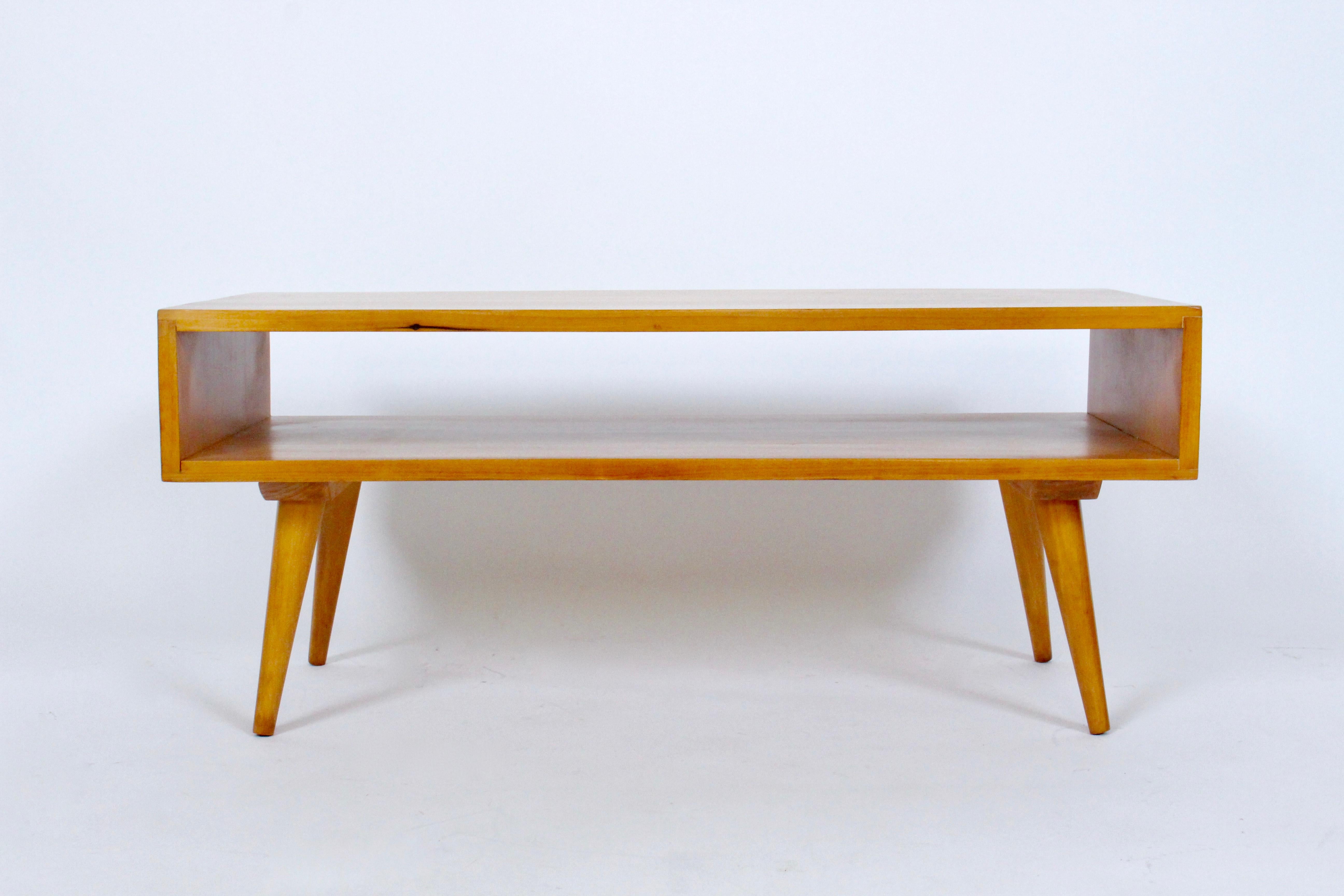 Marc Berge Maple Magazine Coffee Table, Bench, 1950's 13