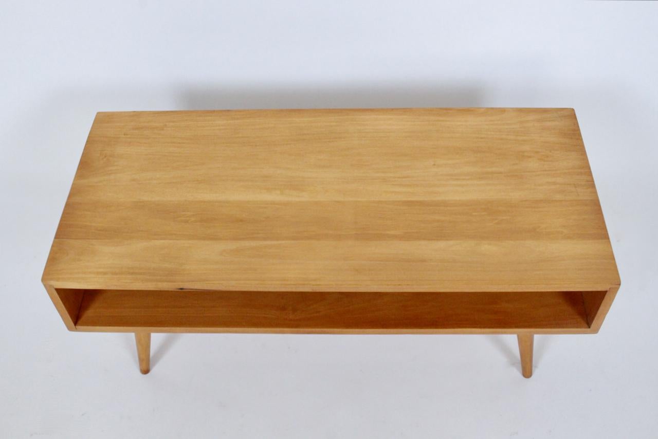 Marc Berge Maple Magazine Coffee Table, Bench, 1950's 1