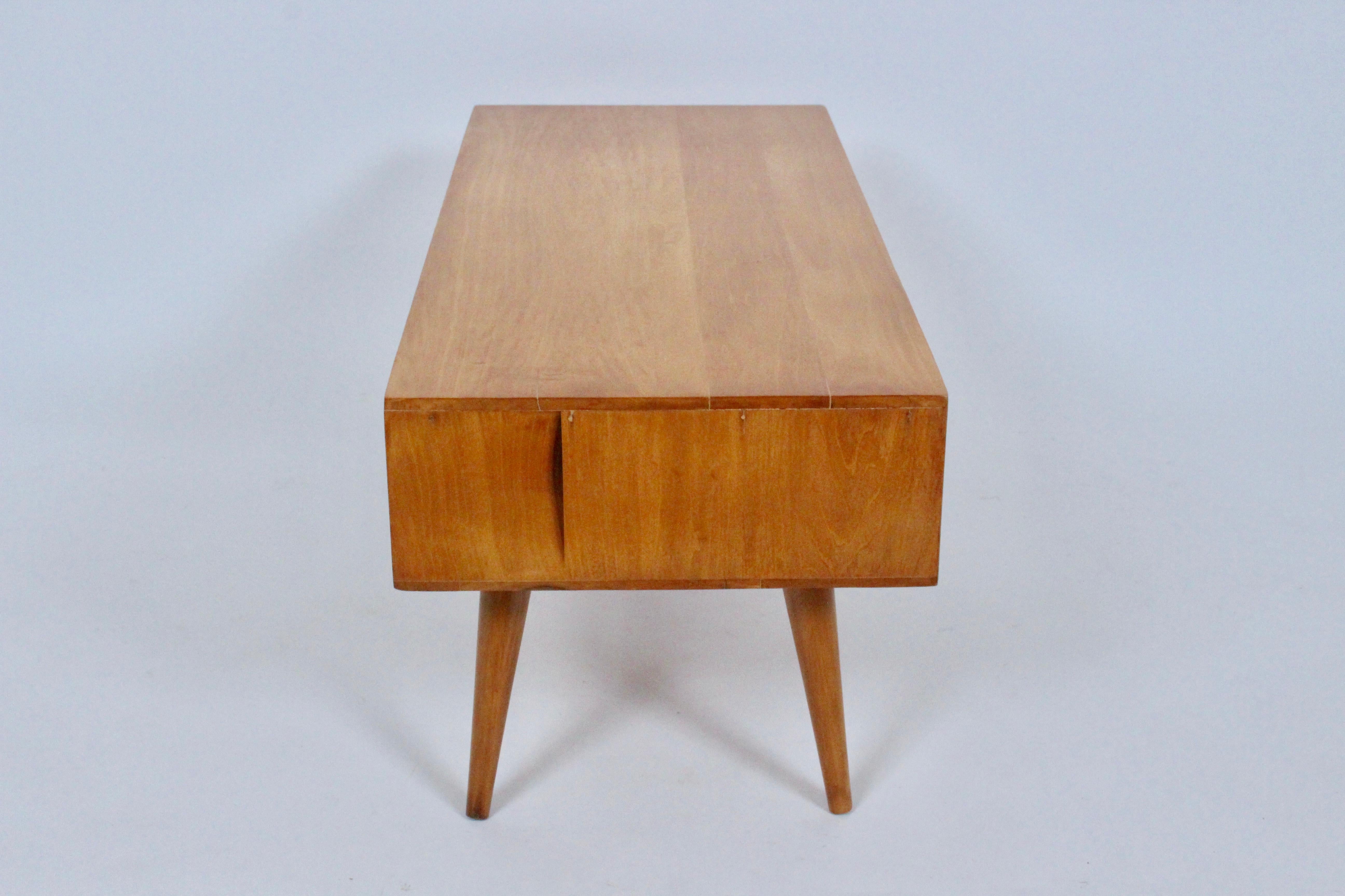 Marc Berge Maple Magazine Coffee Table, Bench, 1950's 2