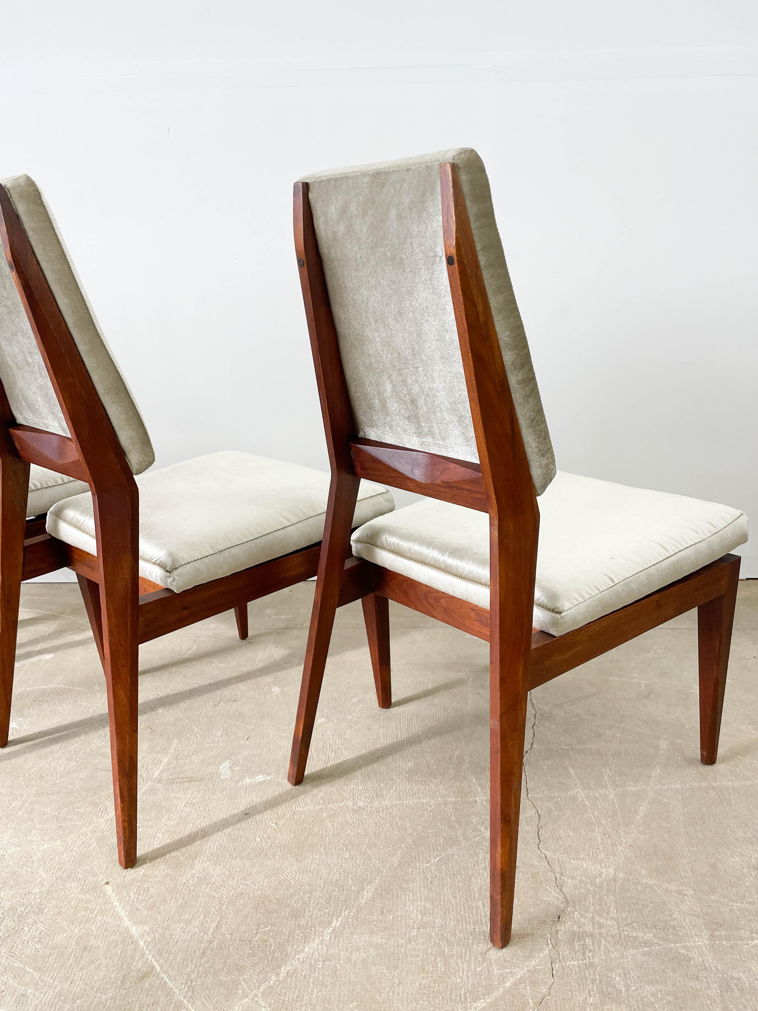 Mid-Century Modern Marc Berge Walnut Dining Chairs for Grosfeld House