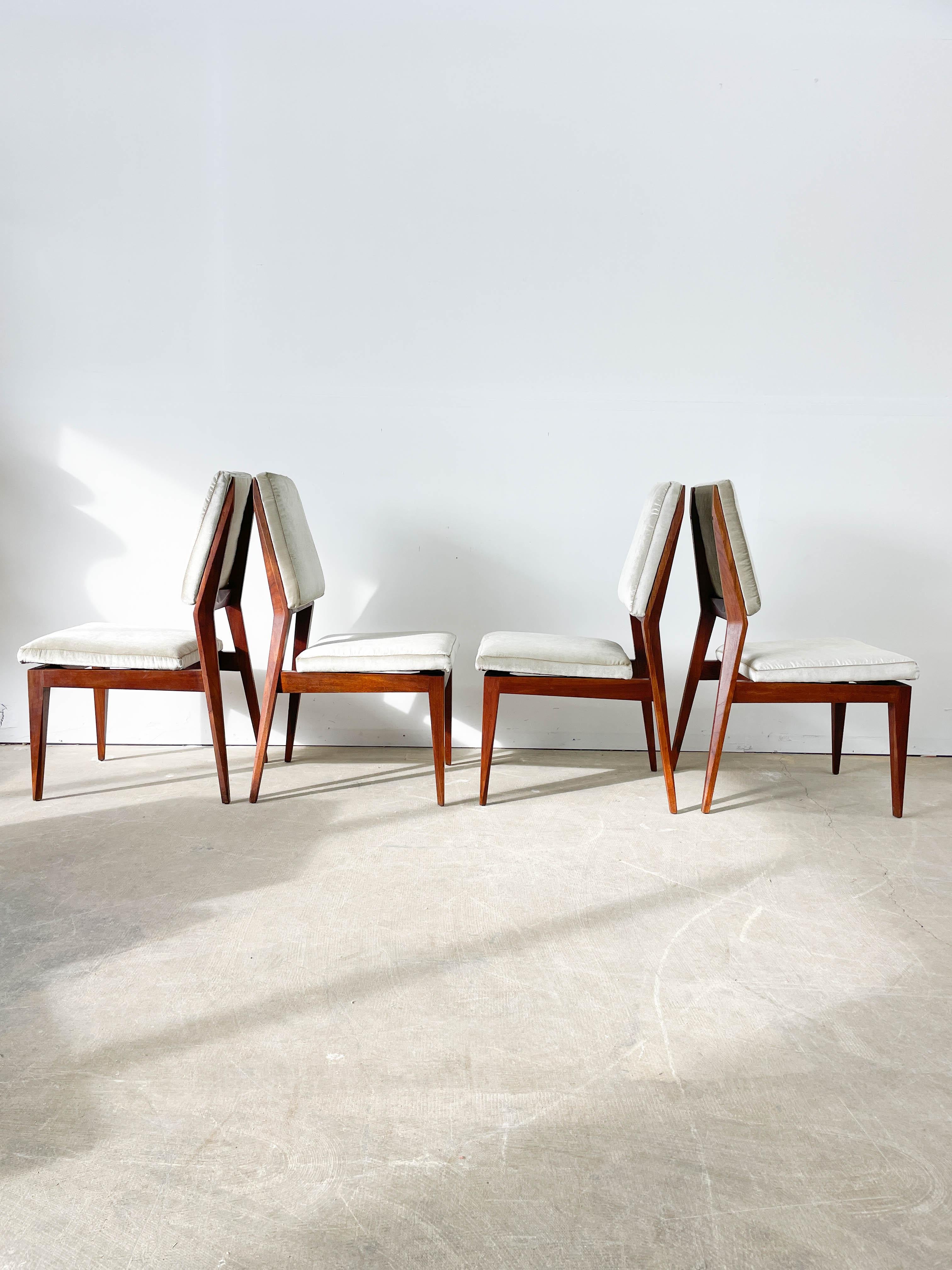 American Marc Berge Walnut Dining Chairs for Grosfeld House