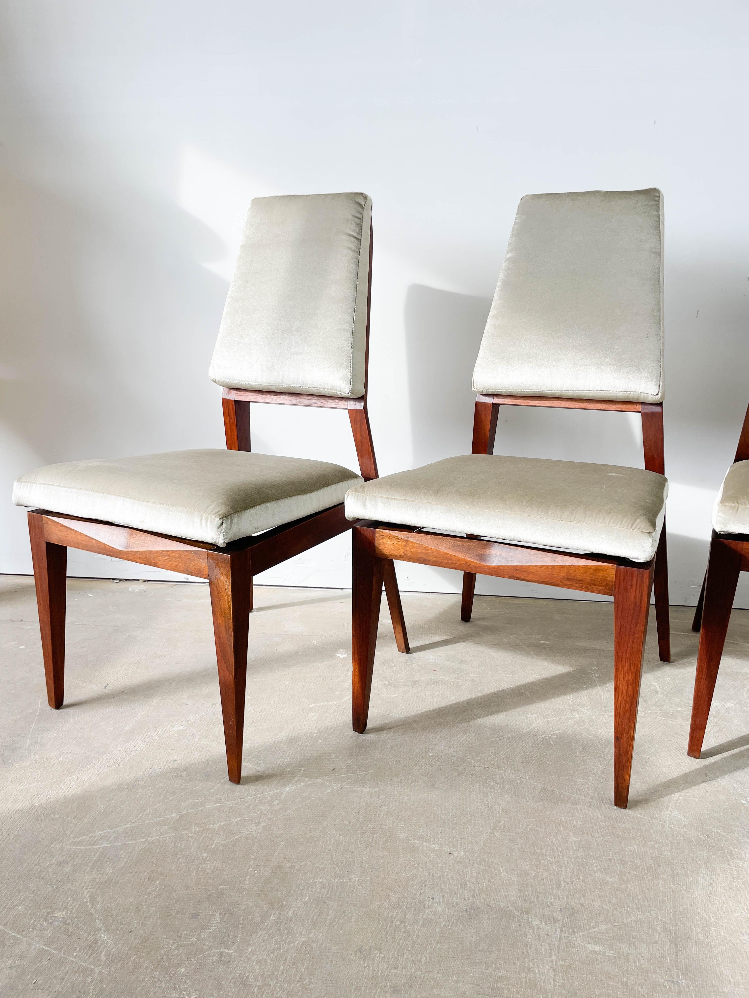 20th Century Marc Berge Walnut Dining Chairs for Grosfeld House