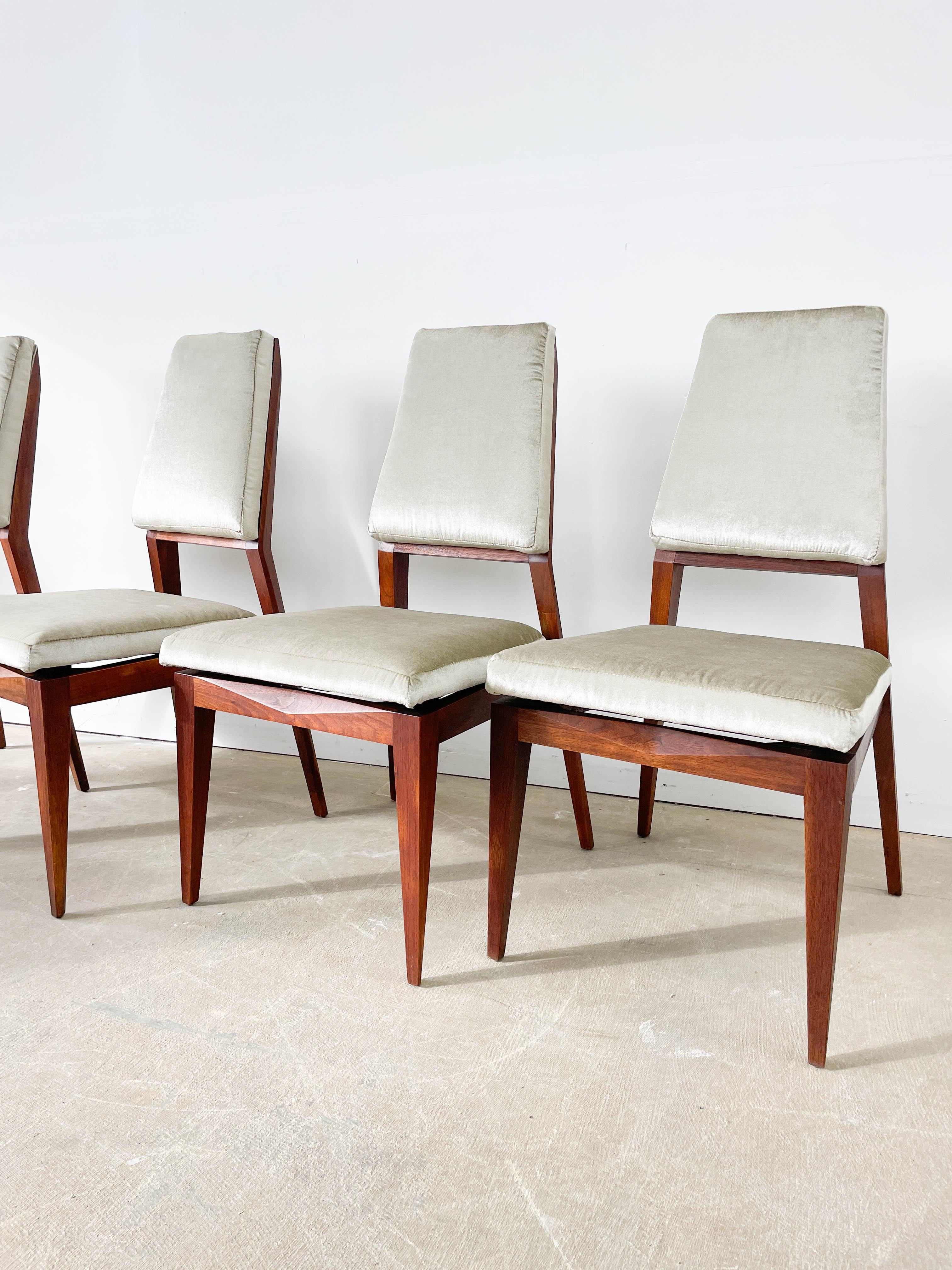 Marc Berge Walnut Dining Chairs for Grosfeld House 1