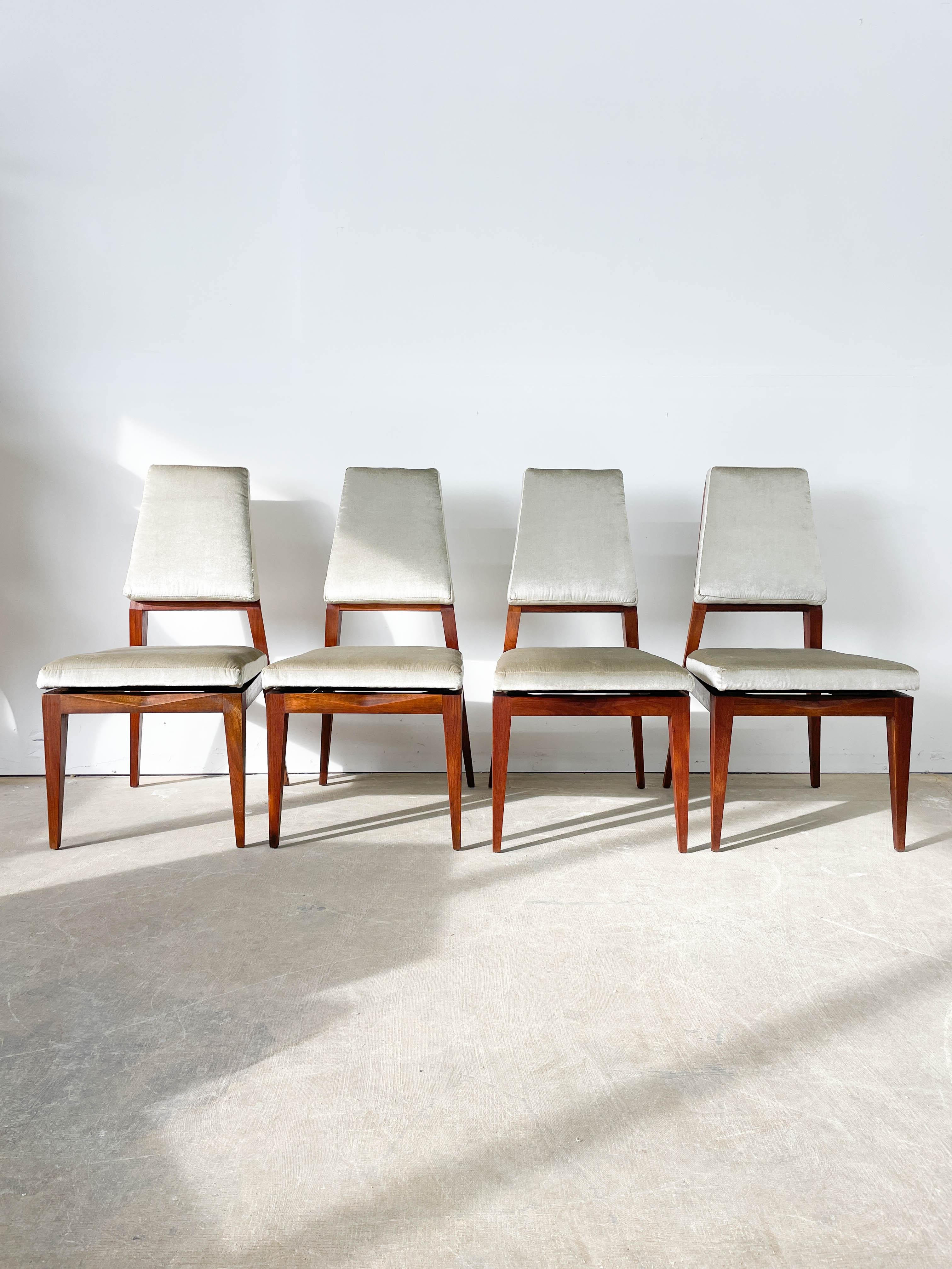 Marc Berge Walnut Dining Chairs for Grosfeld House 2