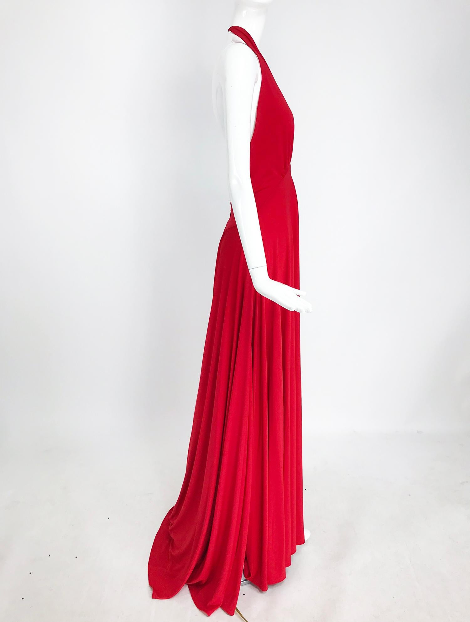 matte red dress