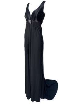 Marc Bouwer Old Hollywood Glam Black Evening Gown, 2000s
