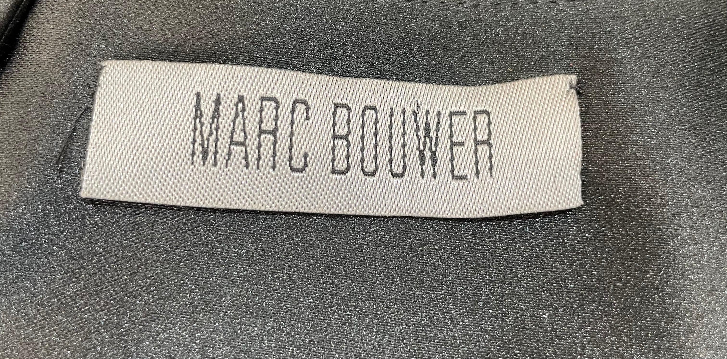 Marc Bouwer Robe de soirée noire Hollywood Glam, années 2000 Neuf - En vente à Los Angeles, CA