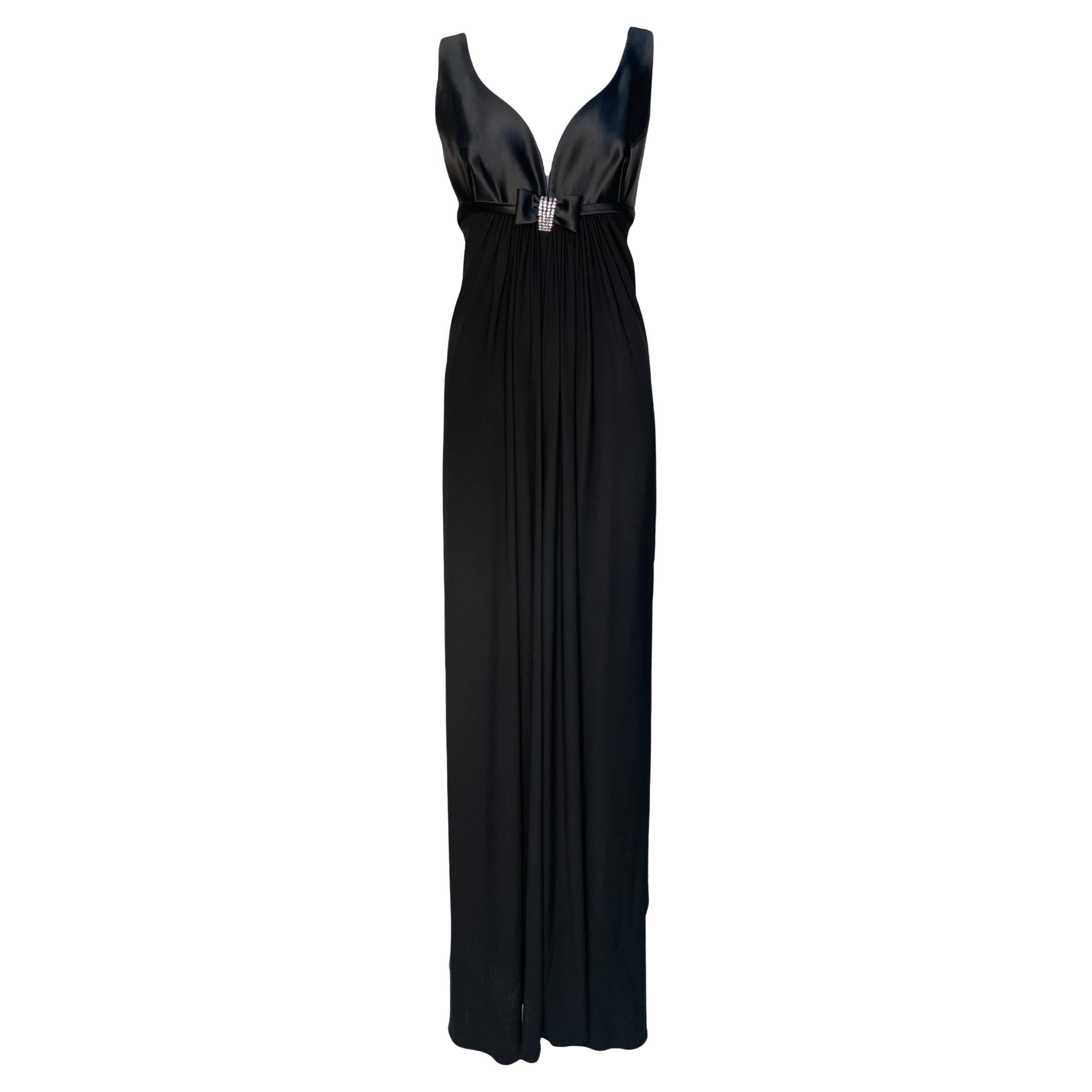Marc Bouwer Robe de soirée noire Hollywood Glam, années 2000 en vente