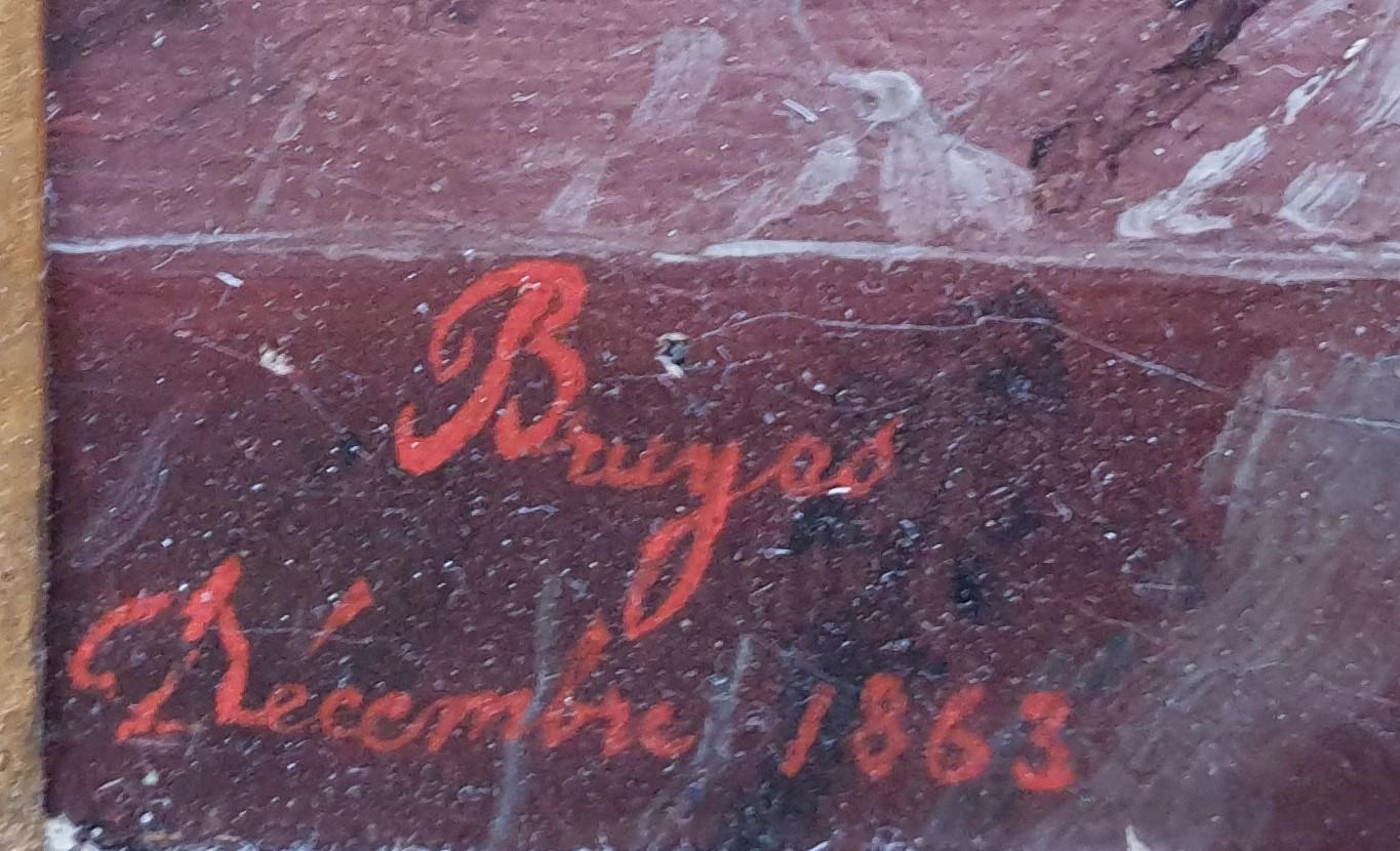 Marc BRUYAS
Lyon, 1821 - 1896
Huile sur toile
32 x 23 cm (42 x 33 cm avec le cadre)
Signé et daté en bas à gauche 
