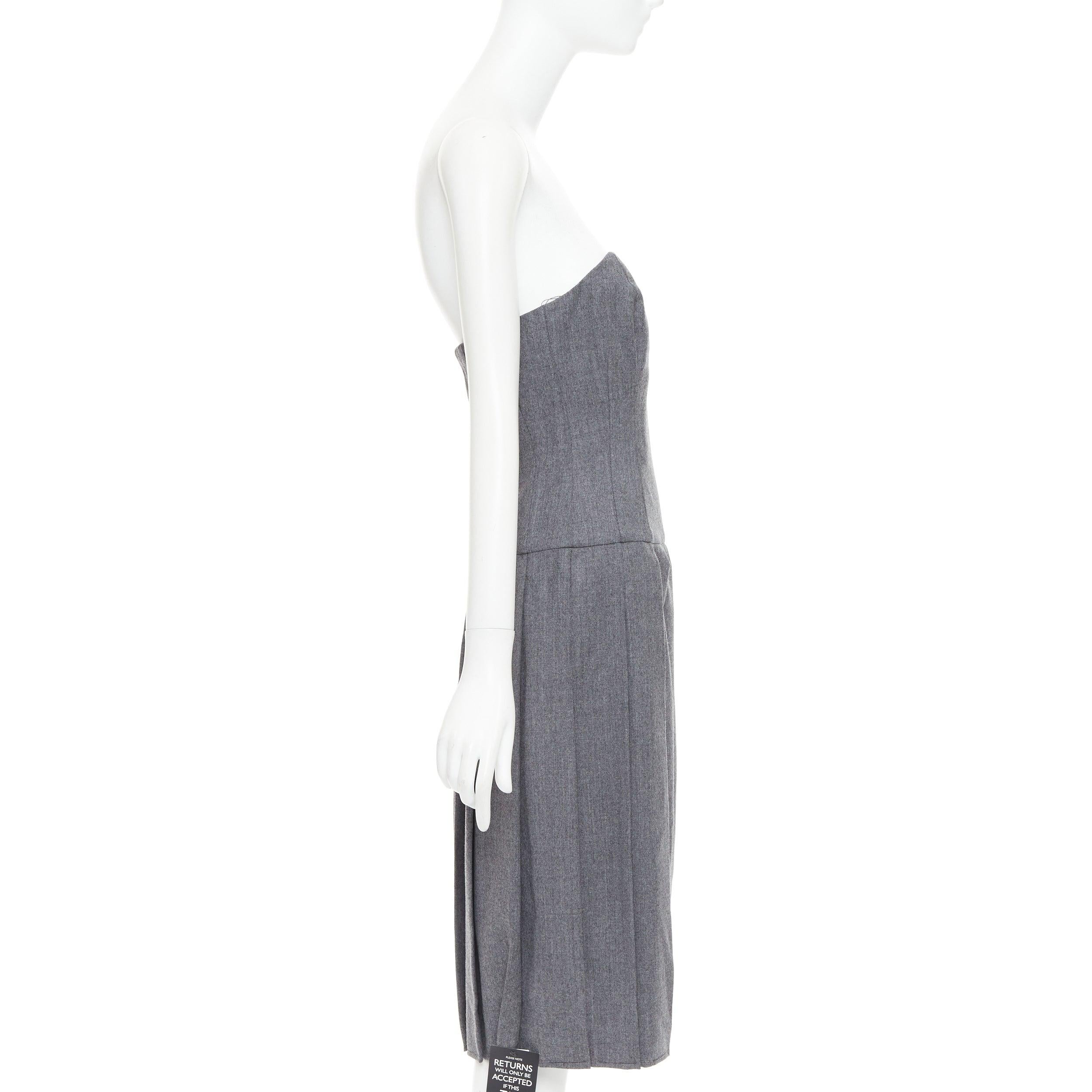MARC BY MARC JACOBS 2008 Revolution laine verte robe à bretelles pliss�ée US2 S Bon état - En vente à Hong Kong, NT