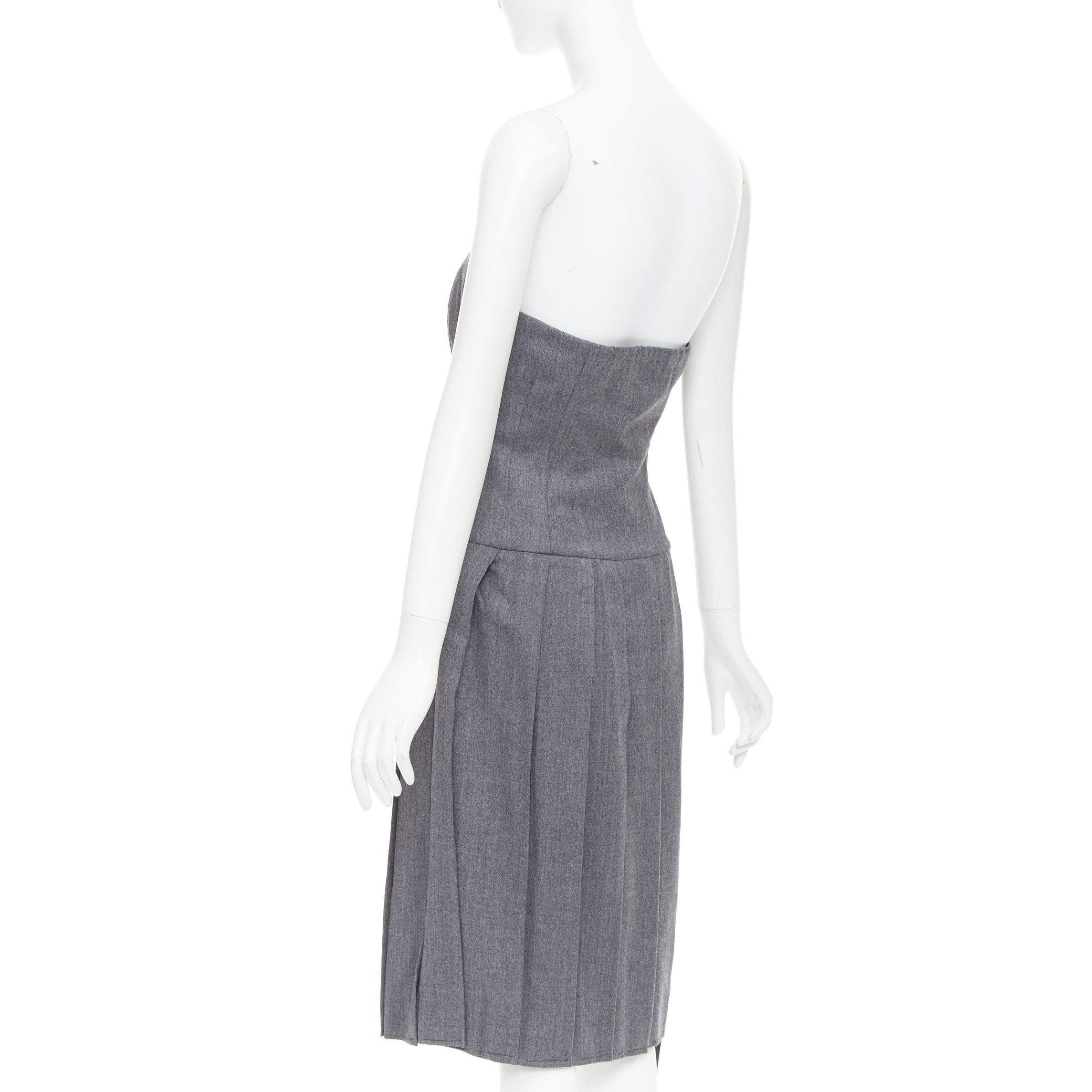 MARC BY MARC JACOBS 2008 Revolution laine verte robe à bretelles plissée US2 S en vente 1