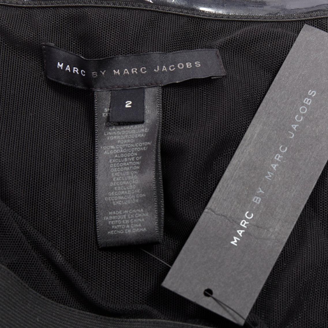 MARC BY MARC JACOBS 2008 Revolution laine verte robe à bretelles plissée US2 S en vente 4
