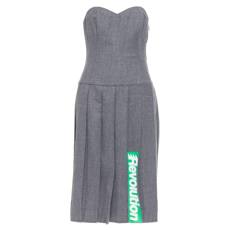 marc jacobs green dress Vintage Silk A-Line Dress main image 0