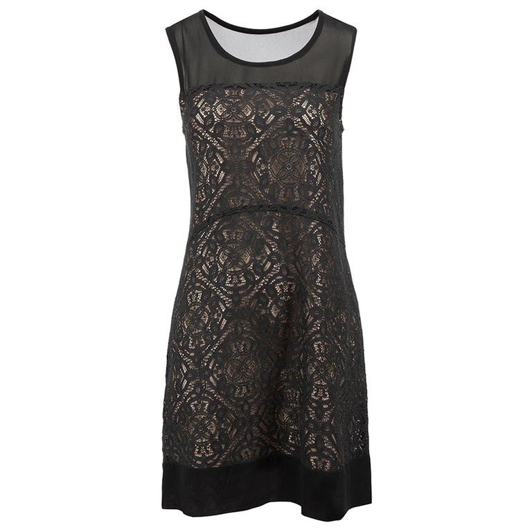 Marc by Marc Jacobs Black Lace Mini Dress Size XS For Sale at 1stDibs