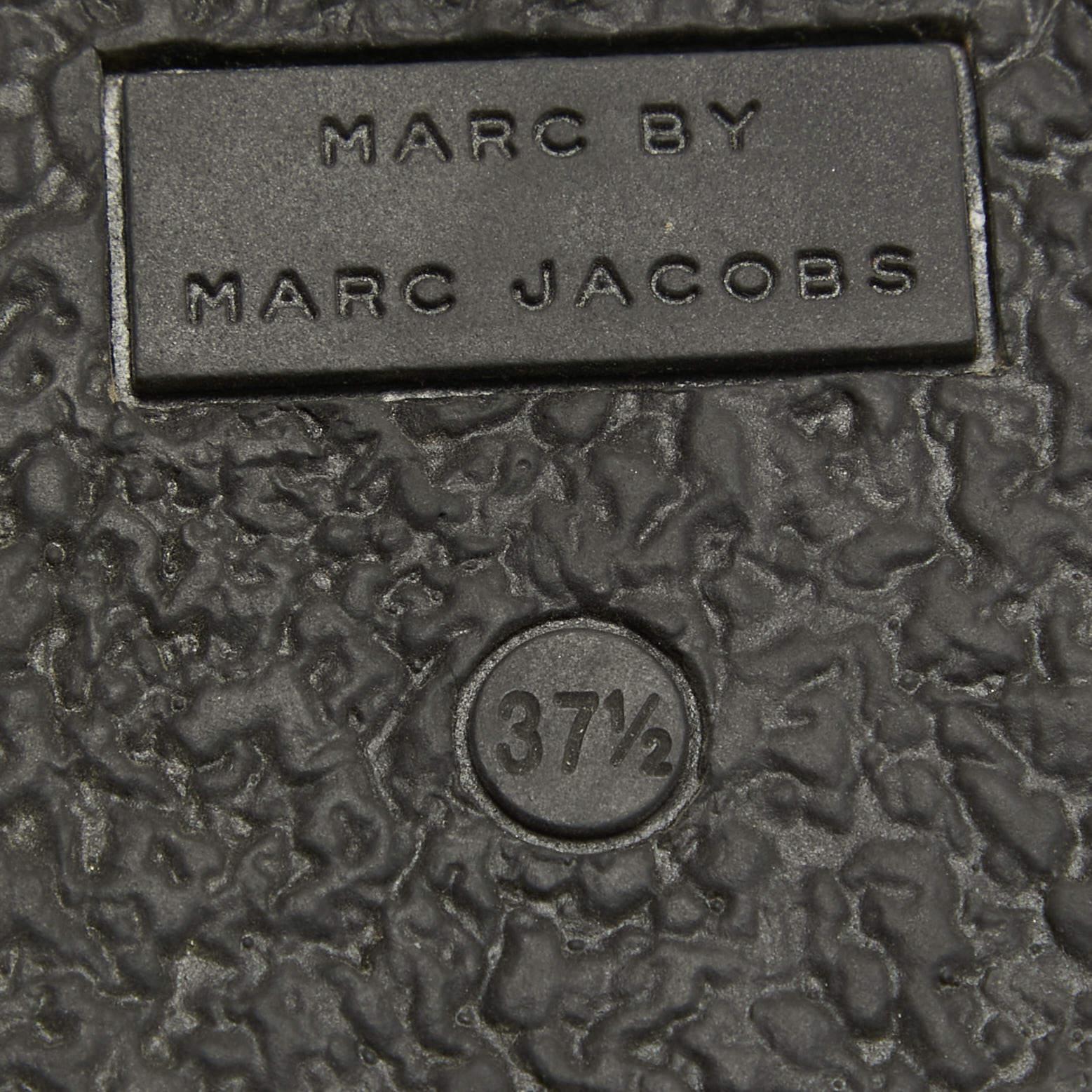 Marc by Marc Jacobs Black Leather Ankle Boots Size 37.5 For Sale 3