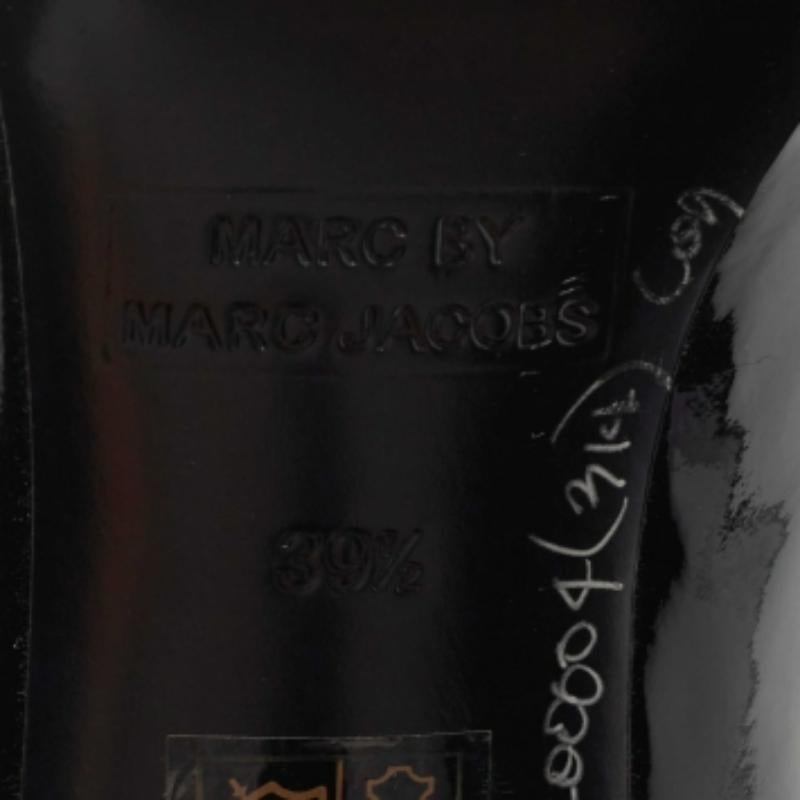 Marc By Marc jacobs - Stivaletti in pelle verniciata nera - Taglia 39,5 in vendita 3